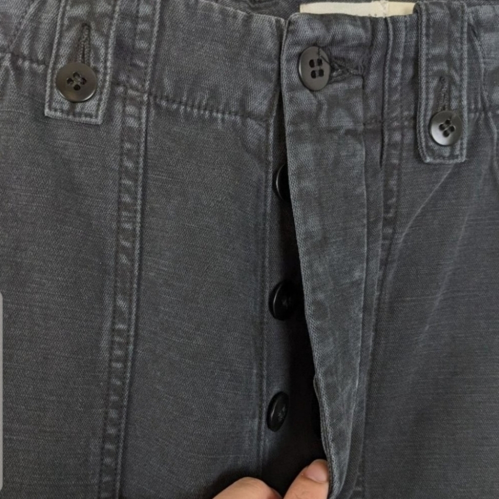 COH Zadie High Rise Surplus Cargo Linen Blend Pants in  Washed Black sz 23 NWT - Picture 6 of 15